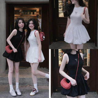 (FreeShip) Váy Sát Nách Chất Thun Zip, Thiết Kế Chân Váy Xòe Bồng Sịn (Có Quần Trong) [Freeship]