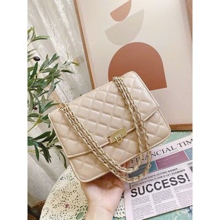 Túi đeo chéo nữ trần trám khóa gập size 26 hàng đẹp siêu xinh