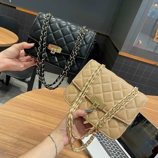 Túi đeo chéo nữ khóa gập trần trám size 22 siêu xinh hàng đẹp