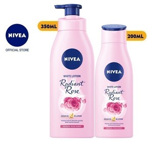 Bộ đôi Sữa dưỡng thể dưỡng trắng NIVEA hương hoa hồng Radiant Rose (200ml + 350ml) 85707+85706