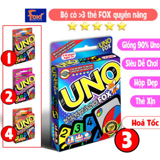 Board game-UNO FOX-Foxi-uno flip-uno kiss-cardgame Uno-trò chơi hay-hài hước-đấu trí đội nhóm