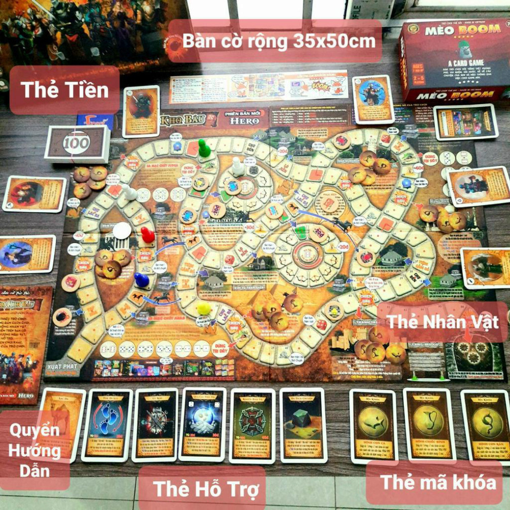 Board game-Đi tìm kho báu Phiên Bản HERO Foxi-Đồ chơi trẻ em phát triển AQ-EQ-IQ-siêu siêu hay