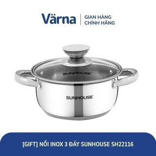 Nồi inox 3 đáy sunhouse sh22116