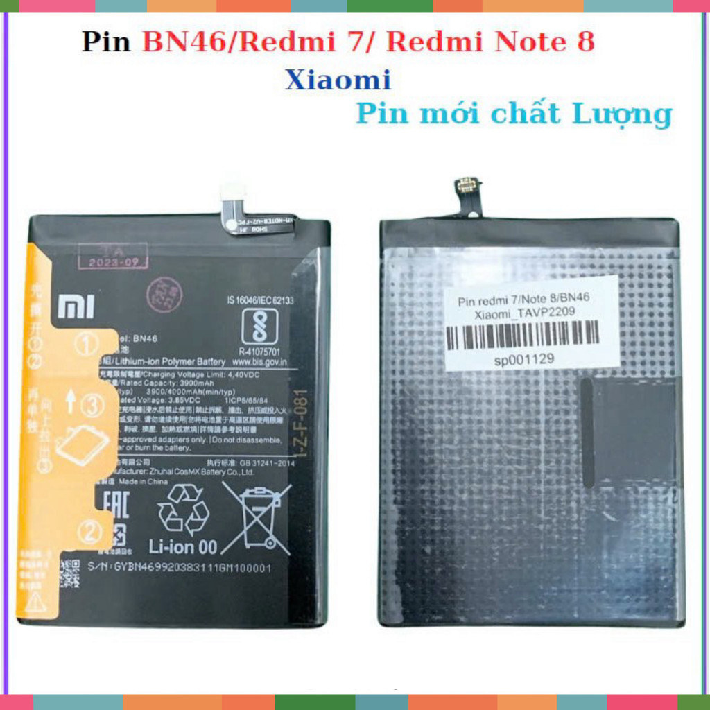 Pin xiaomi BN46/Redmi 7/redmi Note 8,mới ,thay thế