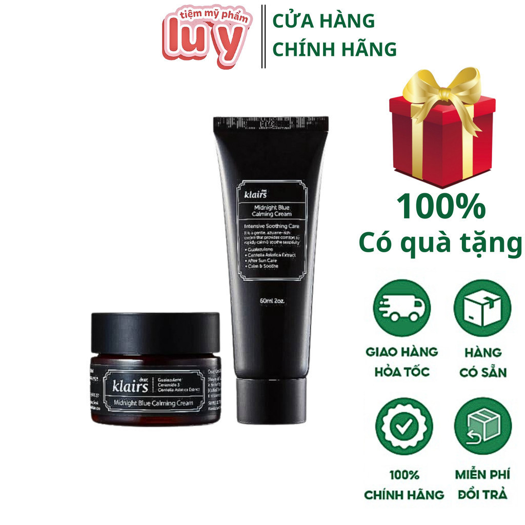 Kem Dưỡng Phục Hồi Da Klairs Midnight Blue Calming Cream Chính Hãng LU.Y Store