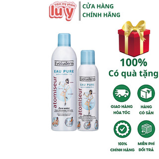 Xịt khoáng evoluderm eau pure pháp 150ml - 400ml