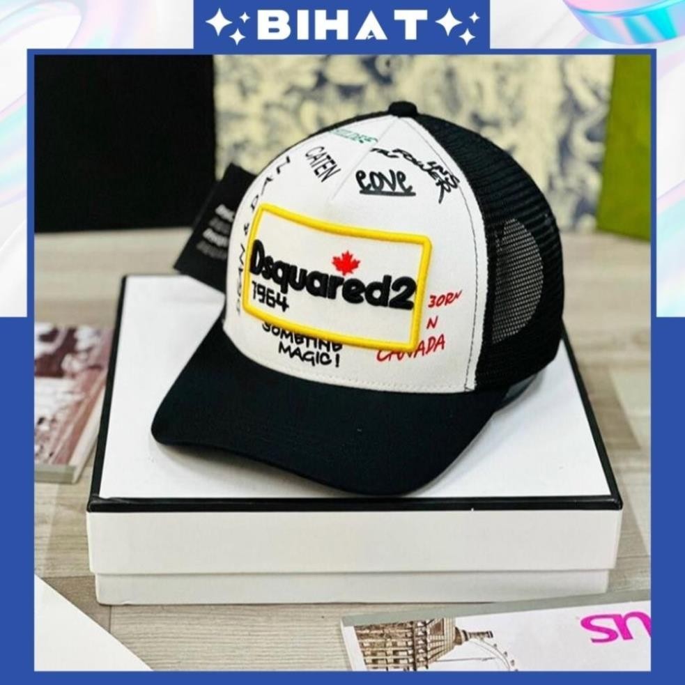 Mũ Lưỡi Trai DSQUARED2 Khoá Nút Thời Trang Nam Nữ, nón kết kaki phối lưới Dsquared2 thoáng mát MU146