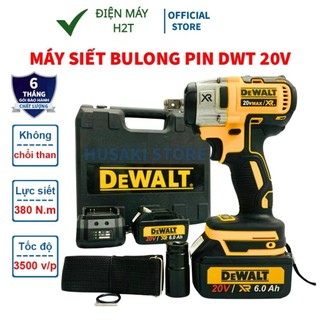 Máy siết bulong, bắn vít dùng pin không chổi than DWT 20V pin 10cell mở ốc vặn vít bảo hành 6 tháng