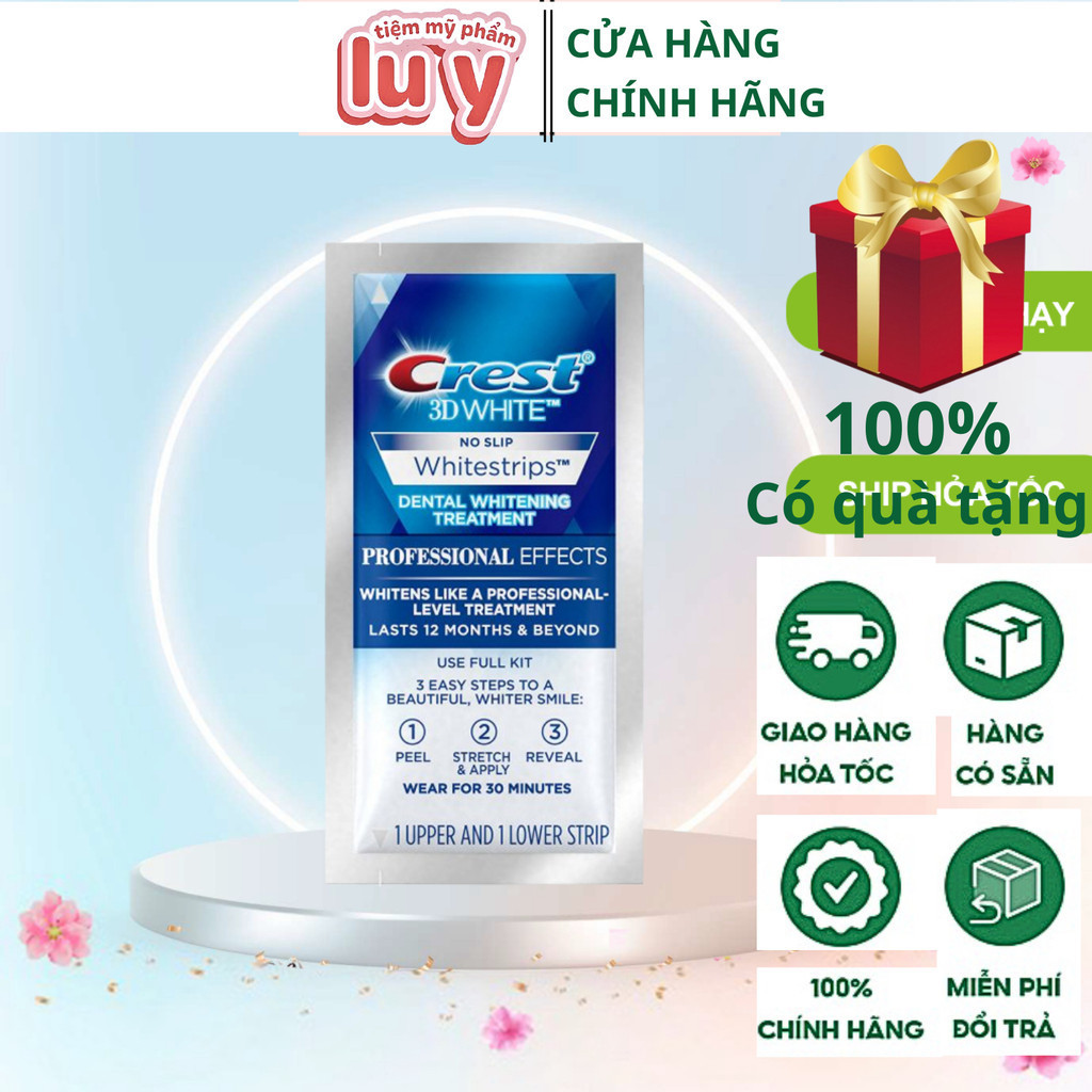 Miếng Dán Trắng Răng Crest 3D White