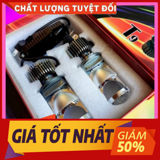  Đèn Pha LED Bi cầu mini T9 2024 50W chân H4 ô tô xe máy Giá 1 bóng Mẫu tiên tiến nhất 2023. Tặng 1 bóng Hậu nháy Audi 