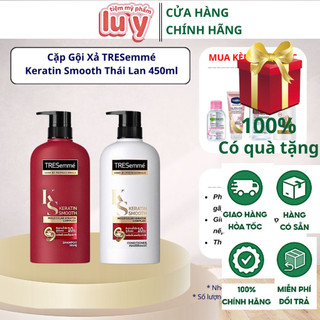 Cặp dầu gội - xả tresemme keratin smooth thái lan 450ml