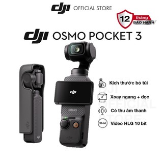 Camera DJI Pocket 3 cầm tay bỏ túi nhỏ gọn, quay video vlog sắc nét 4K 120fps