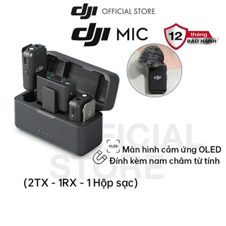 DJI Mic - Bộ micro không dây nam châm từ tính, màn hình cảm ứng OLED
