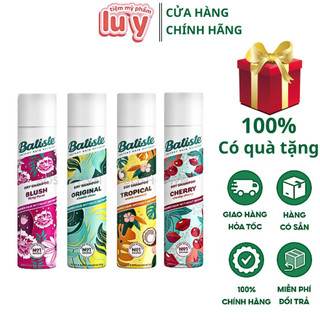  Dầu gội khô batiste 200ml xịt gội đầu khô xịt khô phồng tóc xịt tóc khô batiste LUY STORE 