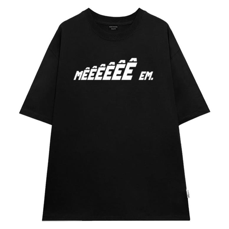 Áo Thun Tay Lỡ Nam Nữ Cotton Unisex , Áo Phông Cổ Tròn Hài Hước  Form Rộng Basic Oversize Trend 2024 - Mê Em UT