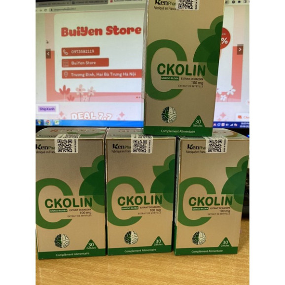 [GIÁ CHỈ 300]Hoạt huyết dưỡng não CKOLIN (Nhập khẩu PHÁP), giảm đau đầu, chóng mặt, phòng ngừa tai biến.