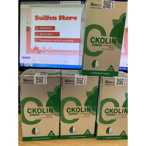 [GIÁ CHỈ 300]Hoạt huyết dưỡng não CKOLIN (Nhập khẩu PHÁP), giảm đau đầu, chóng mặt, phòng ngừa tai biến.