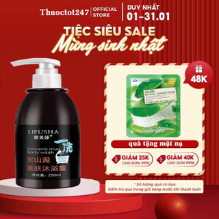 Sữa tắm trắng bùn núi lửa lifusha , jeju - 250ml
