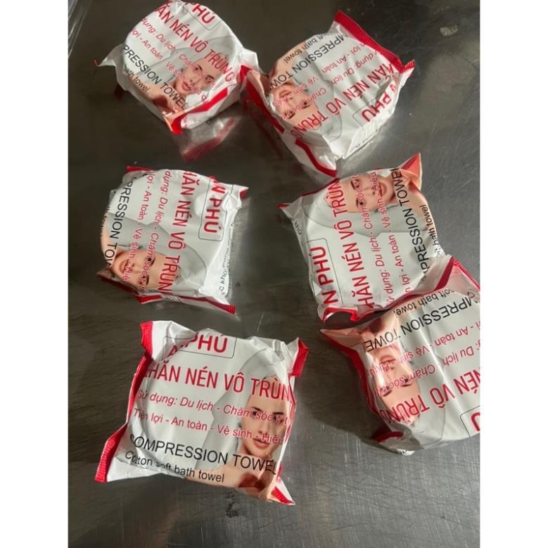 combo 10 Khăn nén du lịch- Khăn nén vô trùng chuẩn y tế - Tiện lợi cho đi xa, du lịch
