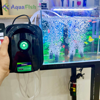 Máy Sục Khí Oxy Sobo SB-948 Dành Cho Bể Cá Cảnh (máy sục khí 4 vòi tặng kèm 4 bộ dây và quả sủi)