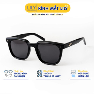 Kính mát vuông nam nữ LILY EYEWEAR kính nhựa cứng cáp chống tia UV400 bảo vệ mắt kiểu dáng thời trang P91381