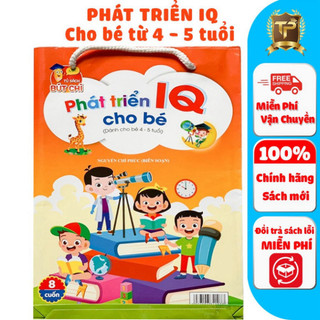 Sách - Phát triển IQ cho bé làm quen toán học và tập tô cho trẻ 4-5 tuổi (Bộ 8 quyển)