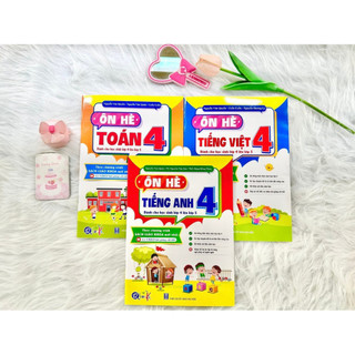 Sách- Combo Ôn Hè Toán, Tiếng Việt, Tiếng Anh Lớp 4 ( Dành cho học sinh lớp 4 lên lớp 5)