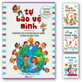 Sách - Rèn Kỹ Năng Sống Cho Bé : Tự Bảo Vệ Mình, Giỏi Giao Tiếp, Tự Thoát Hiểm, Thói Quen Tốt