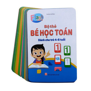 Flashcard Bộ Thẻ Bé Học Toán - Tư Duy Toán HọcTừ 4 Đến 6 Tuổi Học Số Và Phép Tính - loại to 10x15cm