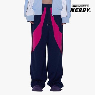 NERDY - Quần dài unisex ống rộng lưng thun Scratch PNEF23TP10-16