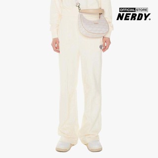 NERDY - Quần dài nữ ống rộng lưng thun Souffle PNES23KD52-02