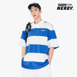 NERDY - Áo polo unisex tay ngắn Stripe Rugby PNEU23KG03-13