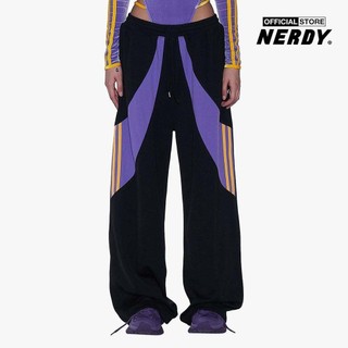 NERDY - Quần dài unisex ống rộng lưng thun Scratch PNEF23TP10-01