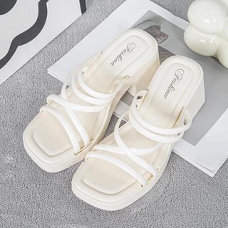 LinhTDEP - Dép sandal nữ, dép xăng đan độn đế 7cm, dép lê nữ chéo dây mảnh, sang trọng lịch sự