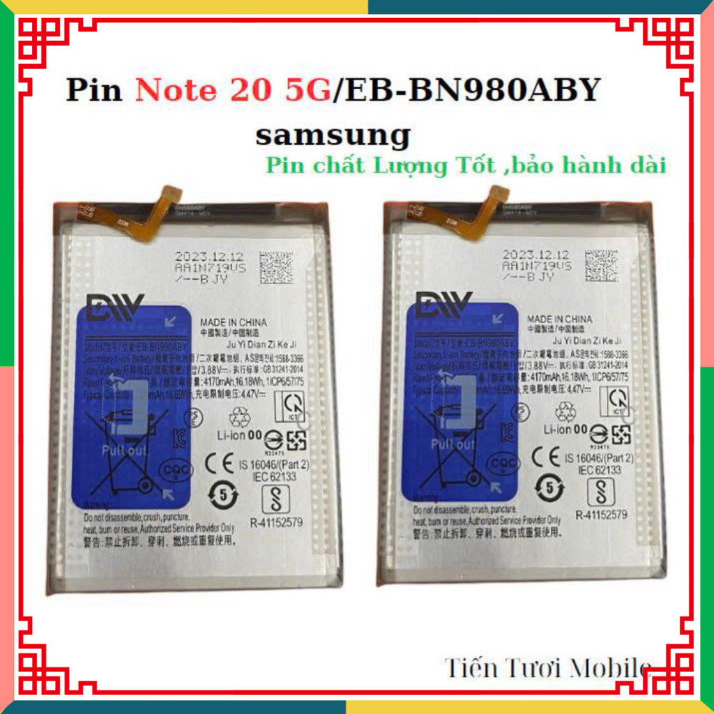 Pin Note 20 5G/EB-BN980ABY samsung _DW,mới