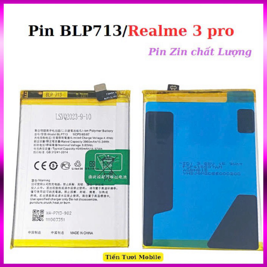 Pin BLP713 / Realme 3 Pro,mới ,mới về hàng