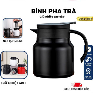 Ấm Pha Trà Giữ Nhiệt Có Lõi Lọc Chất Liệu Inox - Bình Ủ Trà Giữ Nhiệt Dung Tích 1000ML