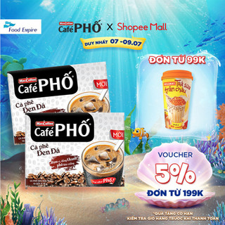 Combo 2 hộp Cà phê Phố Đen Đá - Maccoffee (hộp 10 gói x 16g)