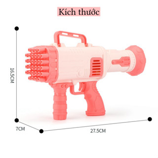 Máy phun bong bóng, 32 nòng Súng bắn bong bóng xà phòng ( Tặng Xà Phòng ) thiết kế mới nhất của năm 2022 S ..