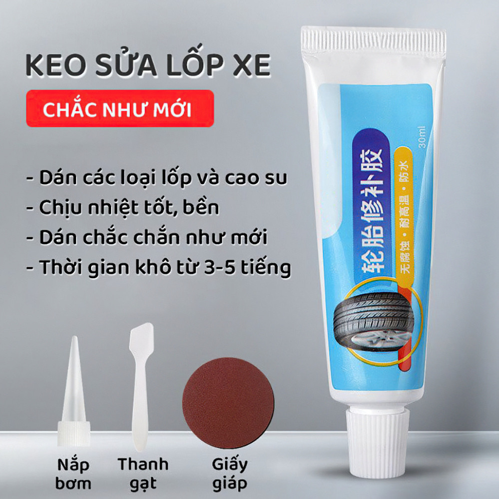 Keo Vá Lốp, Vá Săm, Sửa Vết Nứt Lốp Cho Xe Máy, Ô Tô, Đàn Hồi Cao, Chịu Nhiệt Tốt Hàng Loại 1 ..