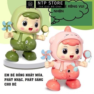 Đồ chơi âm nhạc em bé rồng nhảy múa phát sáng di chuyển , Bộ đồ chơi em bé rồng robot nhún nhảy cho bé vui nhộn giải trí