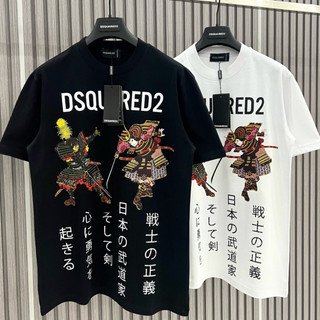 Áo phông nam dsq samurai in chữ nhật bản. áo thun in chữ nhật bản unisex dsquared2 form rộng siêu hot 2024.