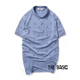Áo polo nam big size 90kg thoải mái, họa tiết Mỏ Neo tinh tế, sang trọng - TheBasic