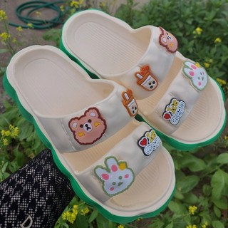Dép 2 Quai Ngang Lainiki Kèm Ticker Ngẫu Nhiên Siêu Xinh Đế 3cm Thời Trang Siêu Nhẹ 9016