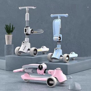 Xe trượt scooter 808A yên ngồi đệm da cho bé có nhạc đèn, có Bluetooth