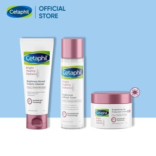 Combo làm sáng da Sữa rửa mặt 100g + Nước cân bằng 150ml + Kem dưỡng ẩm ban ngày 50g Cetaphil Bright Healthy Radiance