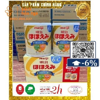 Sữa bột Meiji Nội Địa Nhật số 0-1 và 1-3 hộp 800gr