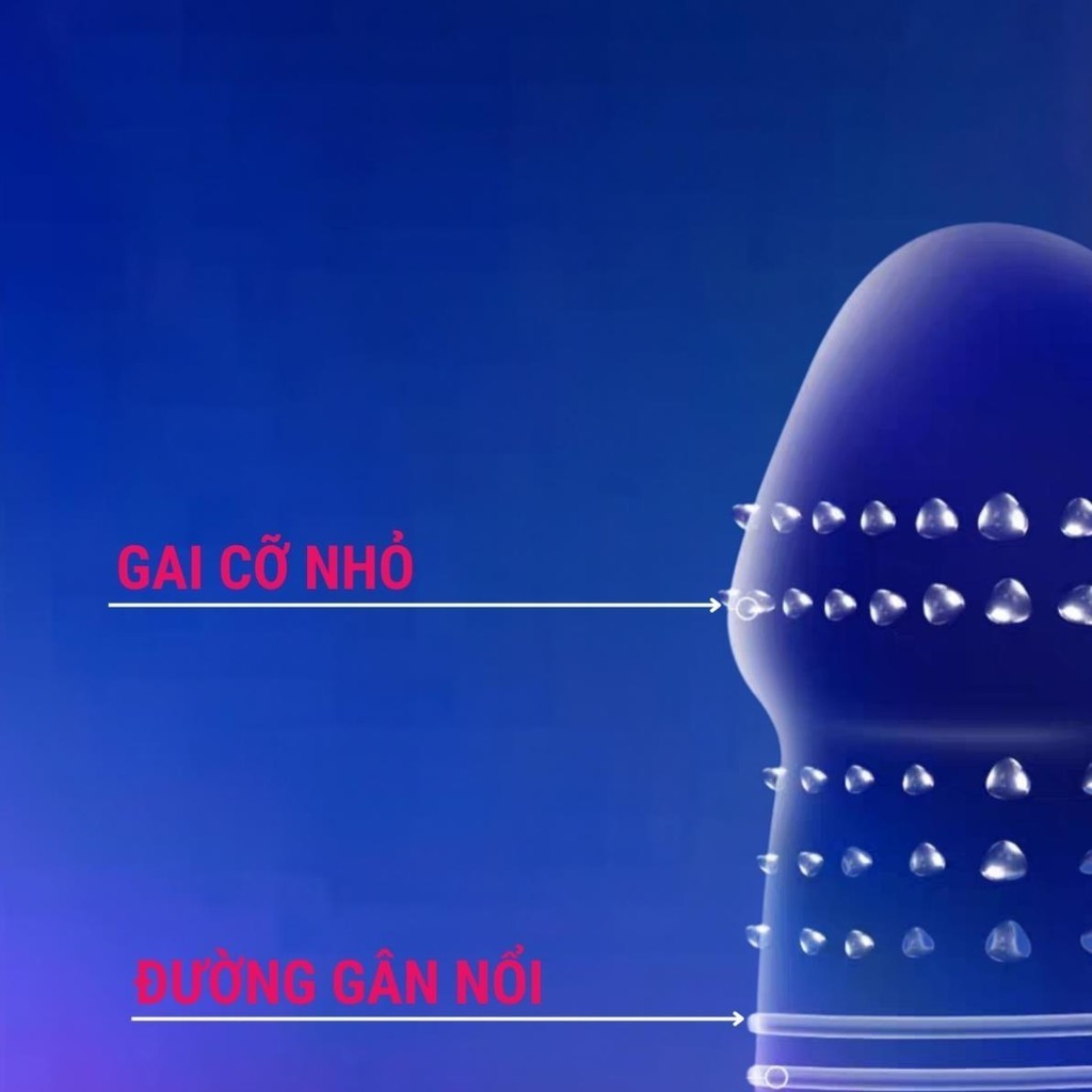 Bao cao su Gai Xoắn Ôc ôm sát kích thích sâu tăng khoái cảm Hộp 10 bao BCS01