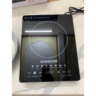 Bếp Từ Đơn SUNHOUSES Thế Hệ Mới, Bếp Điện Hồng Ngoại Cơ Công suất 2200W  Màu Đỏ (Tặng Kèm Nồi)