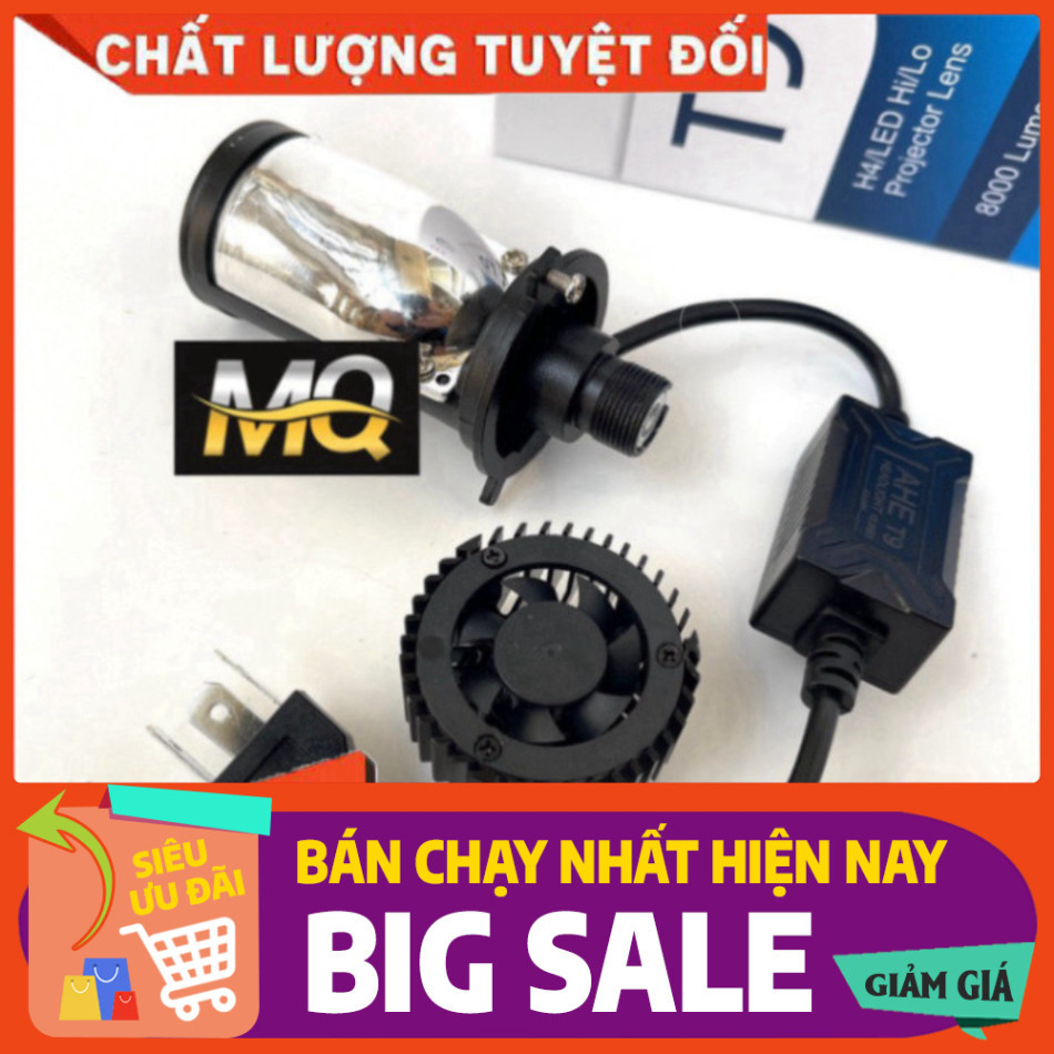 Đèn Pha Led Bi Cầu T9 H4 Cho xe con mô tô ( Dùng Điện Ắc Quy ) Cắt Sáng chống nắng M01B